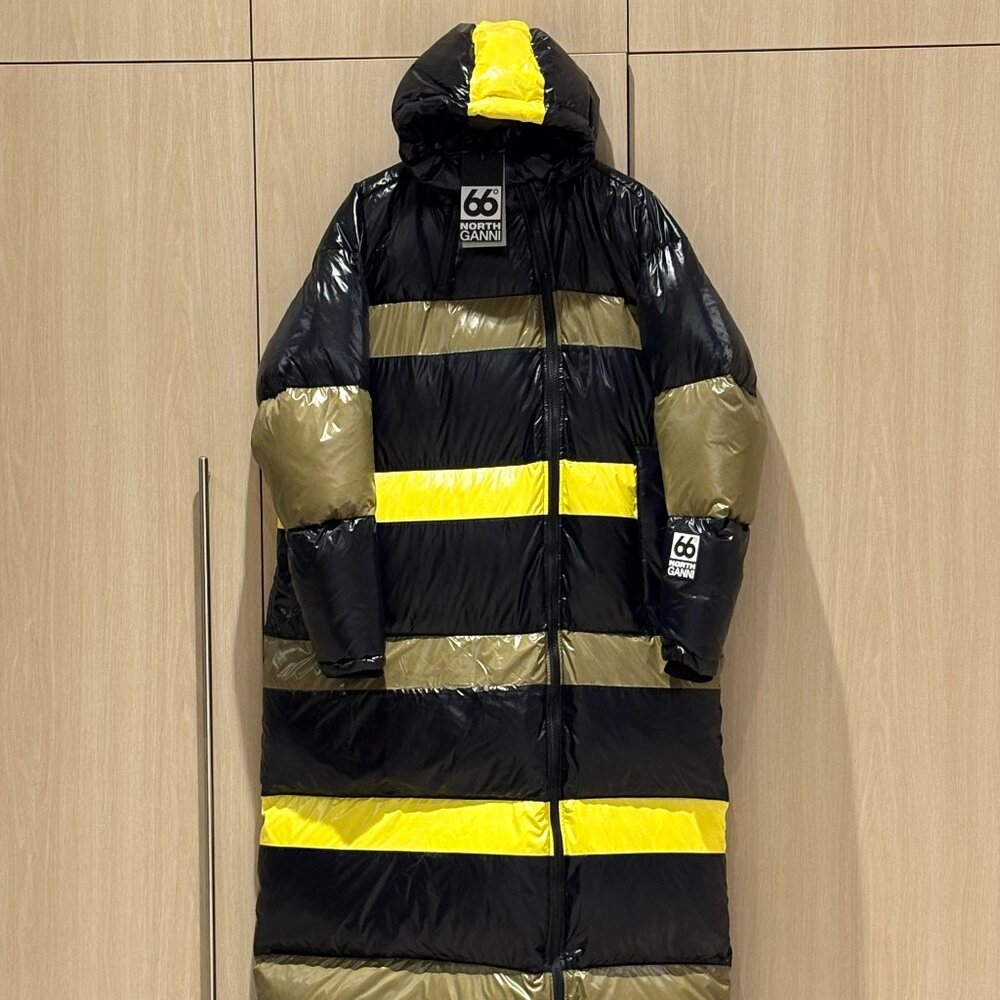 Ganni Black Long Puffer M/L